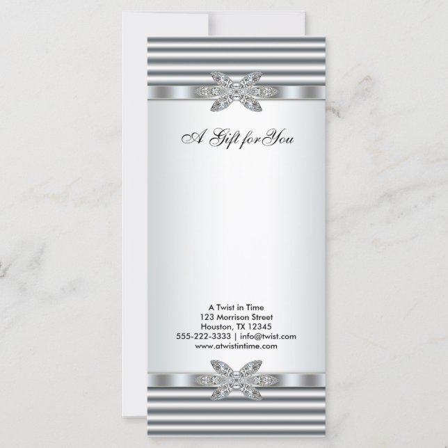 Silver Diamonds Business Gift-certifikat (Framsida)