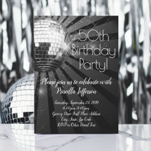 Silver Disco Ball 50th Birthday Party