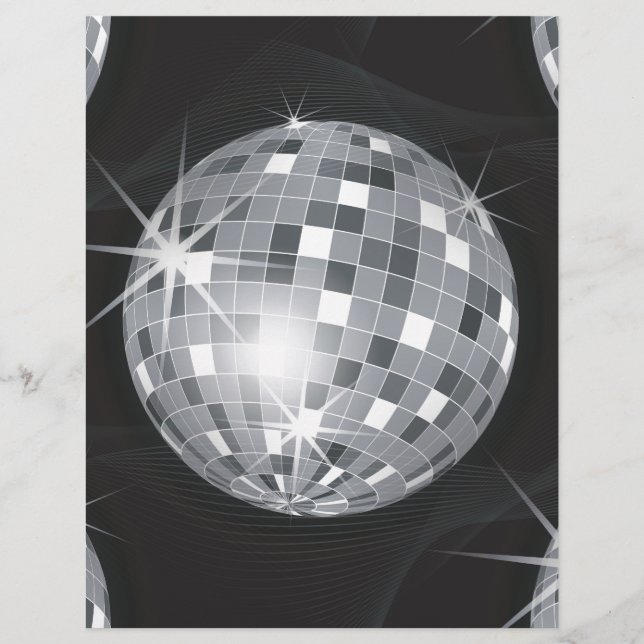 silver disco boll brevhuvud (Framsida)