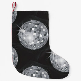 silver disco boll julafton christmas-lager liten julstrumpa