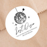 Silver Disco Boll Last Disco Bachelorette Party Runt Klistermärke<br><div class="desc">Dessa är Silver Disco Boll,  sista Disco Bachelorette-partiets favoritfästare!</div>