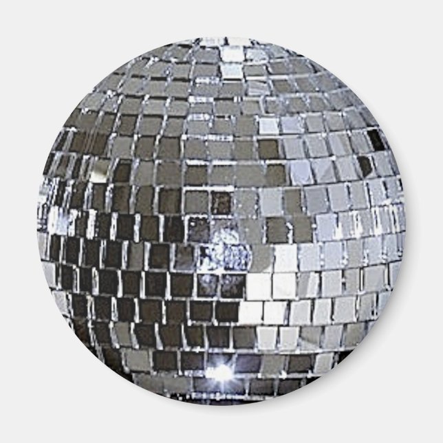 Silver Disco Boll Magnet (Framsidan)