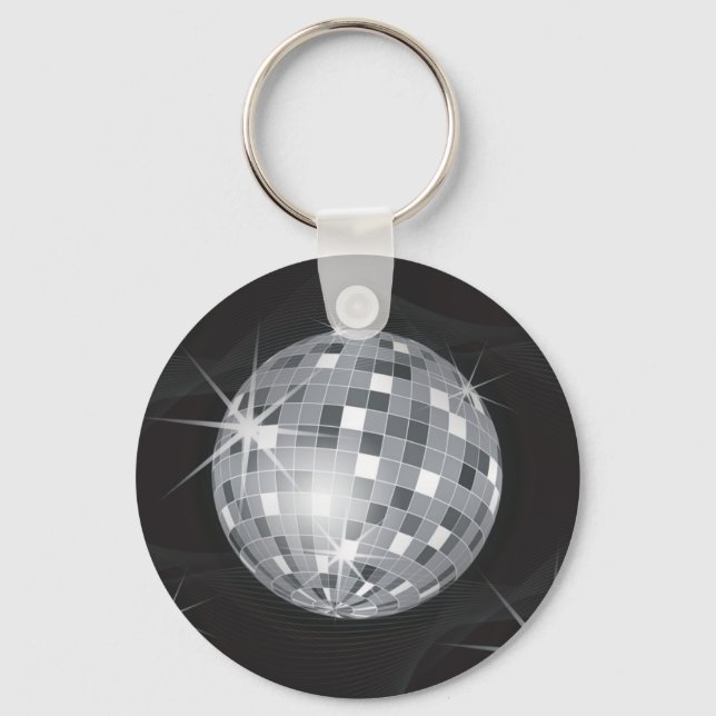 silver disco boll nyckelring (Framsida)