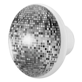 Silver Disco Boll Party Glamor Knopp