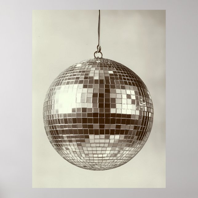 Silver Disco Boll Poster (Framsidan)