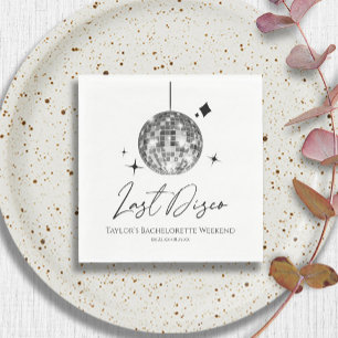 Silver Disco Boll Sista Disco Möhippa Pappersservett