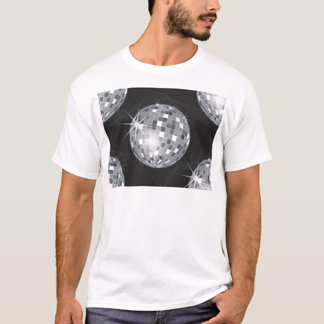silver disco boll t shirt (Framsida)