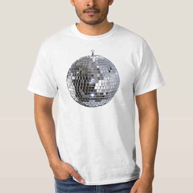 Silver Disco Boll Tee Shirt (Framsida)