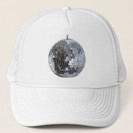 Silver Disco Boll Truckerkeps