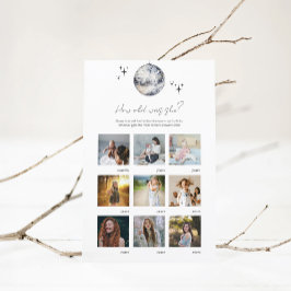 Silver Disco Hur gammal var hon Bröllopsduschspel 