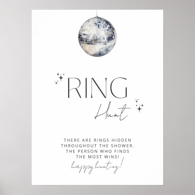 Silver Disco Möhippa Ring Hunt Game Poster (Framsidan)