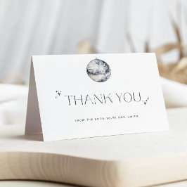 Silver Diskoboll Bröllopsdusch Tackkort Kort