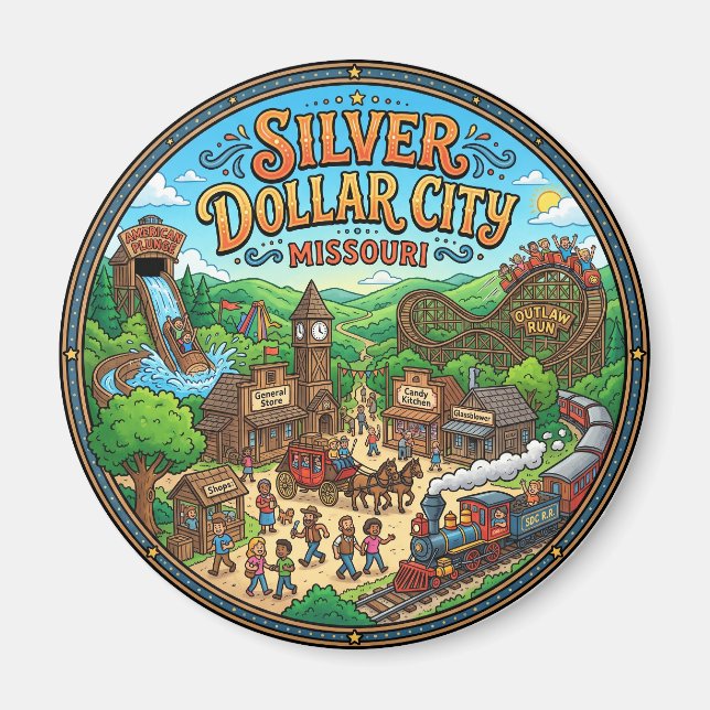 Silver Dollar City, Branson Missouri Magnet (Framsidan)