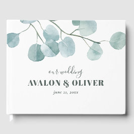 Silver-dollar Eucalyptus Bröllop Gästböcker