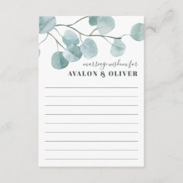 Silver-dollar Eucalyptus Bröllop Giftermål Rådkort