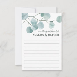 Silver-dollar Eucalyptus Bröllop Giftermål Rådkort