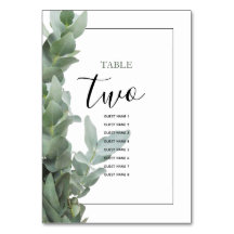 Silver-dollar Eucalyptus Bröllop Guest Namn