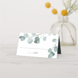 Silver-dollar Eucalyptus Bröllop Placeringskort
