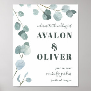 Silver-dollar Eucalyptus Bröllop Poster