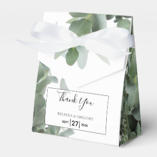 Silver-dollar Eucalyptus Bröllop Presentaskar