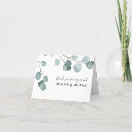 Silver-dollar Eucalyptus Bröllop Tack Kort
