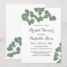 Silver-dollar Eucalyptus Inbjudningskort för möhip