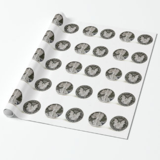 Silver Dollar Wrapping Papprare Presentpapper