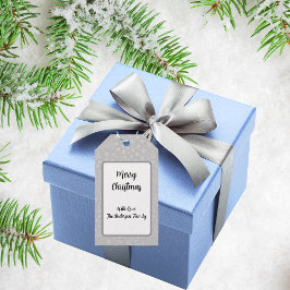 Silver Doodle jul Sleigh Mönster Presentetikett