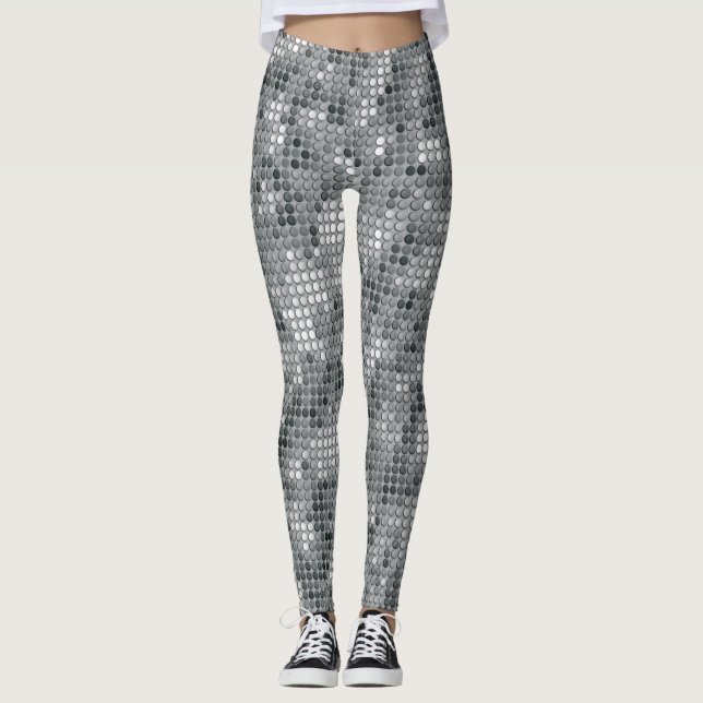 Silver Dots Disco Leggings (Framsida)