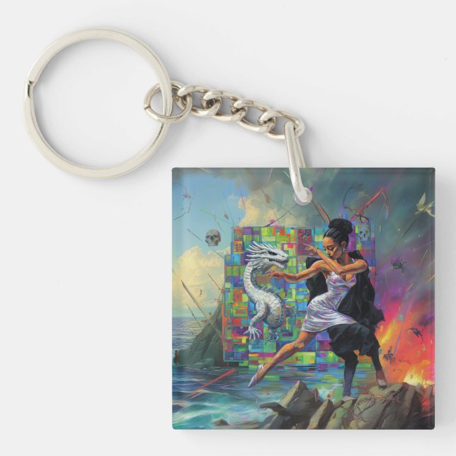 Silver Dress Priestess Occult Mörk Witchy AI Art (Framsidan)