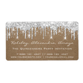 Silver-droppkonfetti-Möhippa Söt 16:e Pappra Kraft Fraktsedel