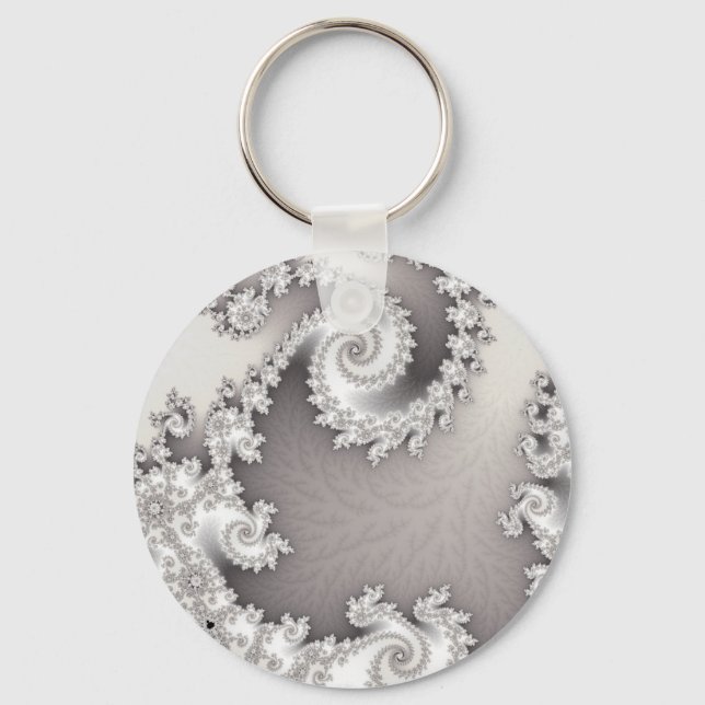 Silver dubbelspiralnyckelring nyckelring (Framsida)
