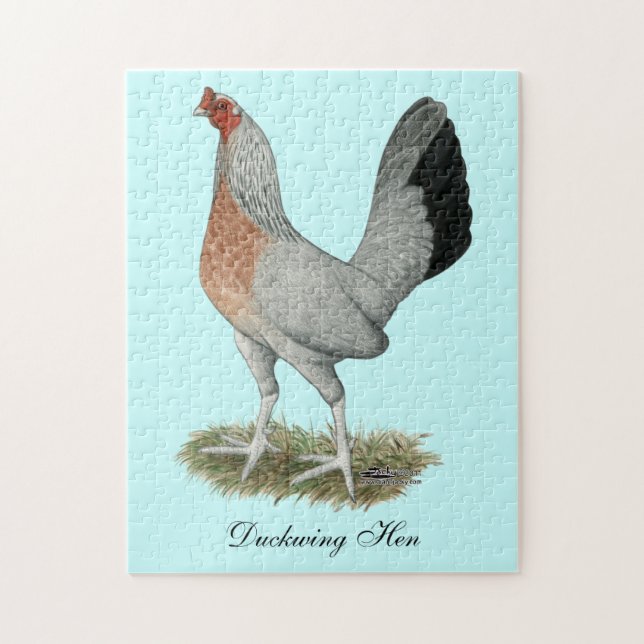 Silver Duckwing Game Hen Pussel (Vertikal)