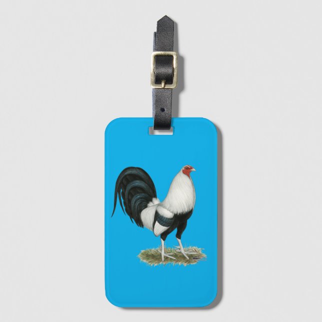Silver Duckwing Gamecock Bagagebricka (Framsida vertikal)