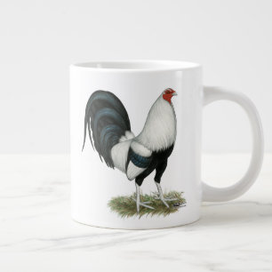Silver Duckwing Gamecock Jumbo Mugg