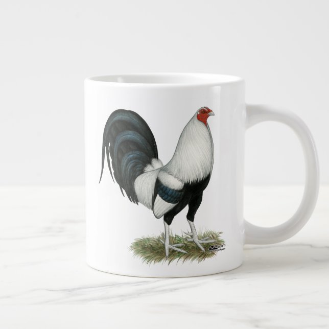 Silver Duckwing Gamecock Jumbo Mugg (Höger)