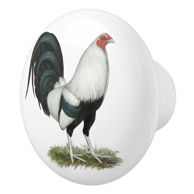 Silver Duckwing Gamecock Knopp (Höger)