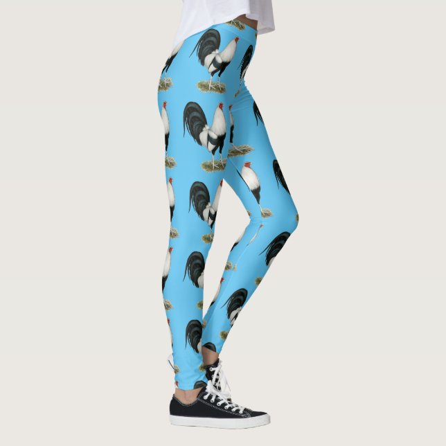 Silver Duckwing Gamecock Leggings (Höger)