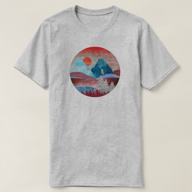 Silver Eagle Landskap T Shirt (Design framsida)