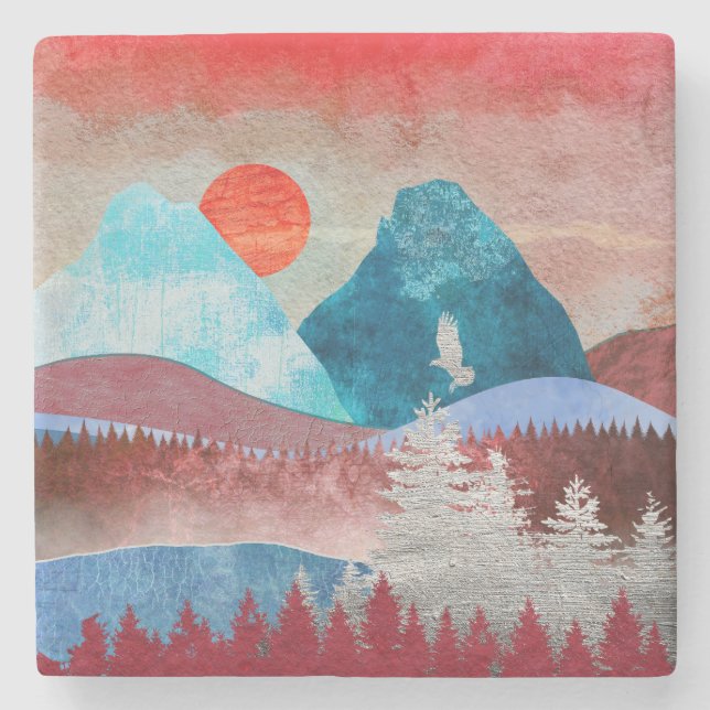 Silver Eagle liggande Stenunderlägg (Framsidan)