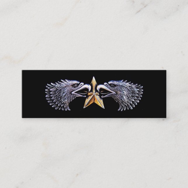 Silver Eagles och Guld Star Bookmark-Affärskort Mini Visitkort (Framsida)