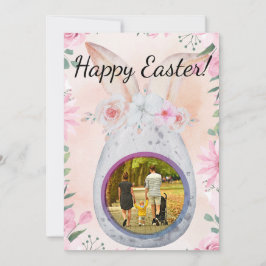 Silver Easter Egg with photo Inbjudningar