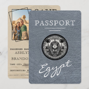 Silver Egypt Pass Bröllop Spara Datum Datumet