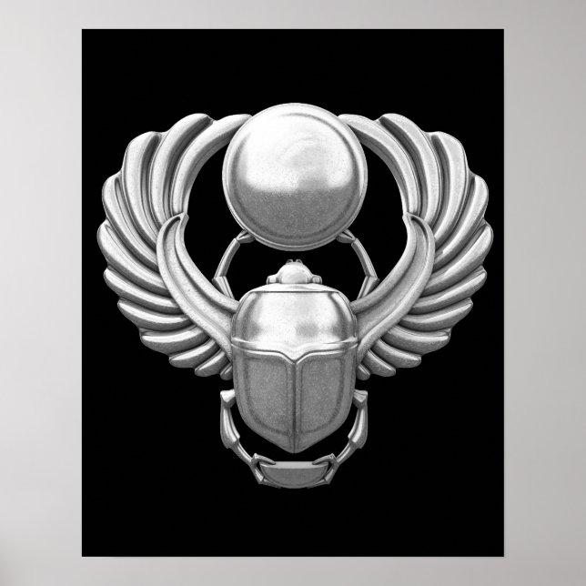 Silver Egyptian Scarab Poster (Framsidan)