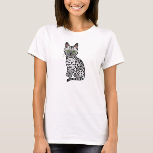 Silver egyptisk Mau katt illustration Tröja