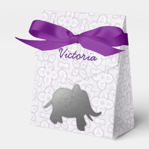 silver elefant - vit förmånslåda presentaskar