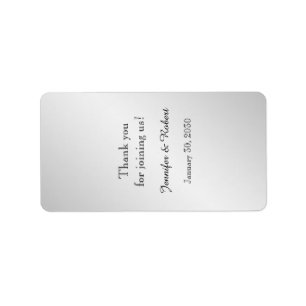 Silver Elegance Bröllop Lip Balm-etikett Adressetikett