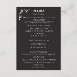 Silver Elegance Collection Wedding Details Card Tilläggskort