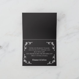 Silver Elegance Collection Wedding Folded Tack Kort