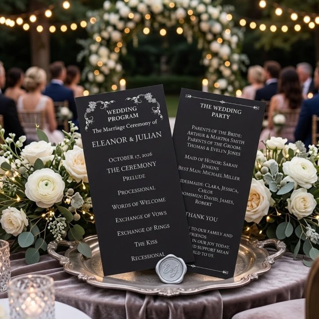 Silver Elegance Collection Wedding Program Rack (Skapare uppladdad)